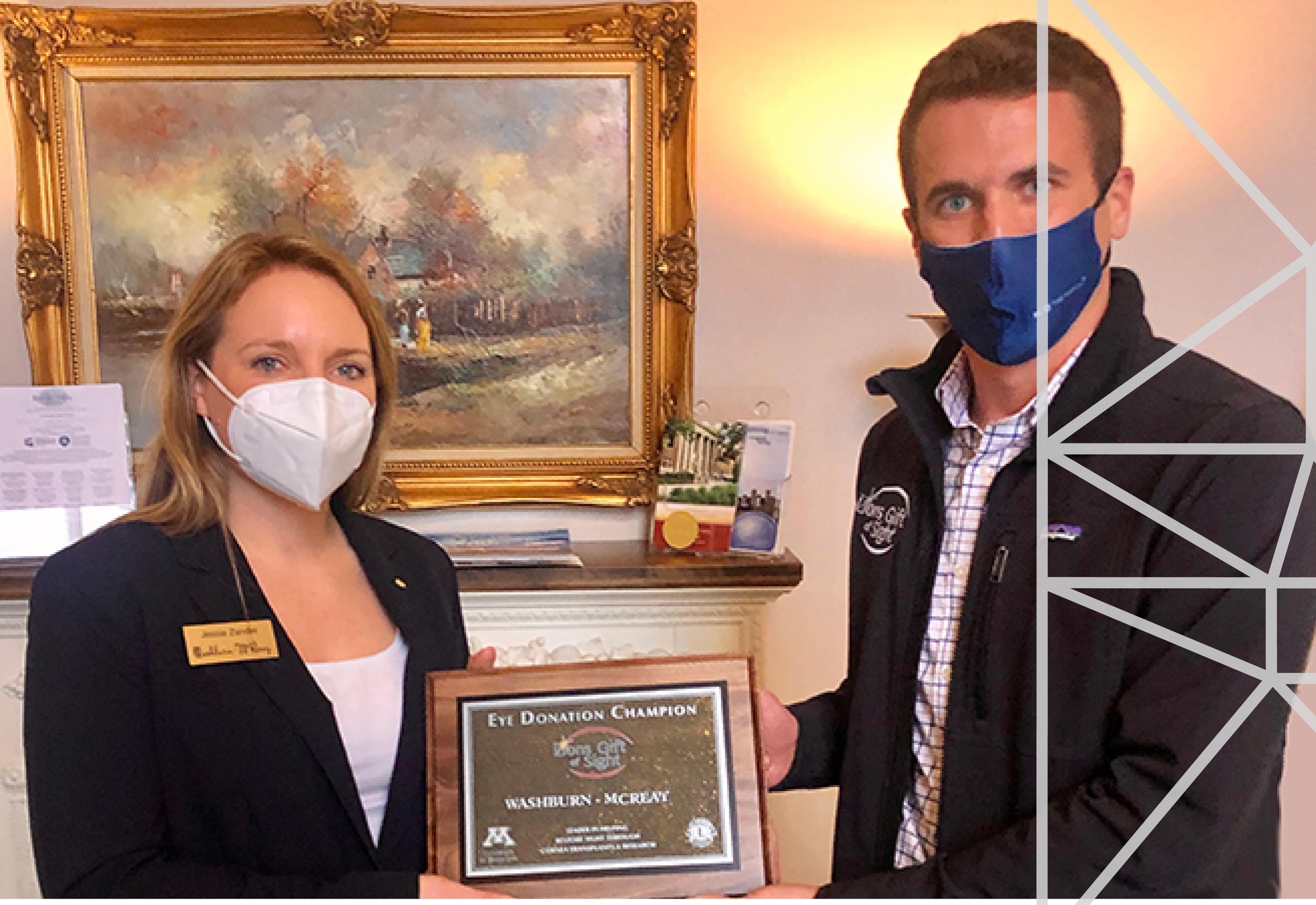 Funeral Director Jessie of Washburn-McReavy and Eye Tissue Recovery Manager Patrick Becker