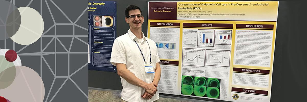Peter and poster at ARVO meeting 2018